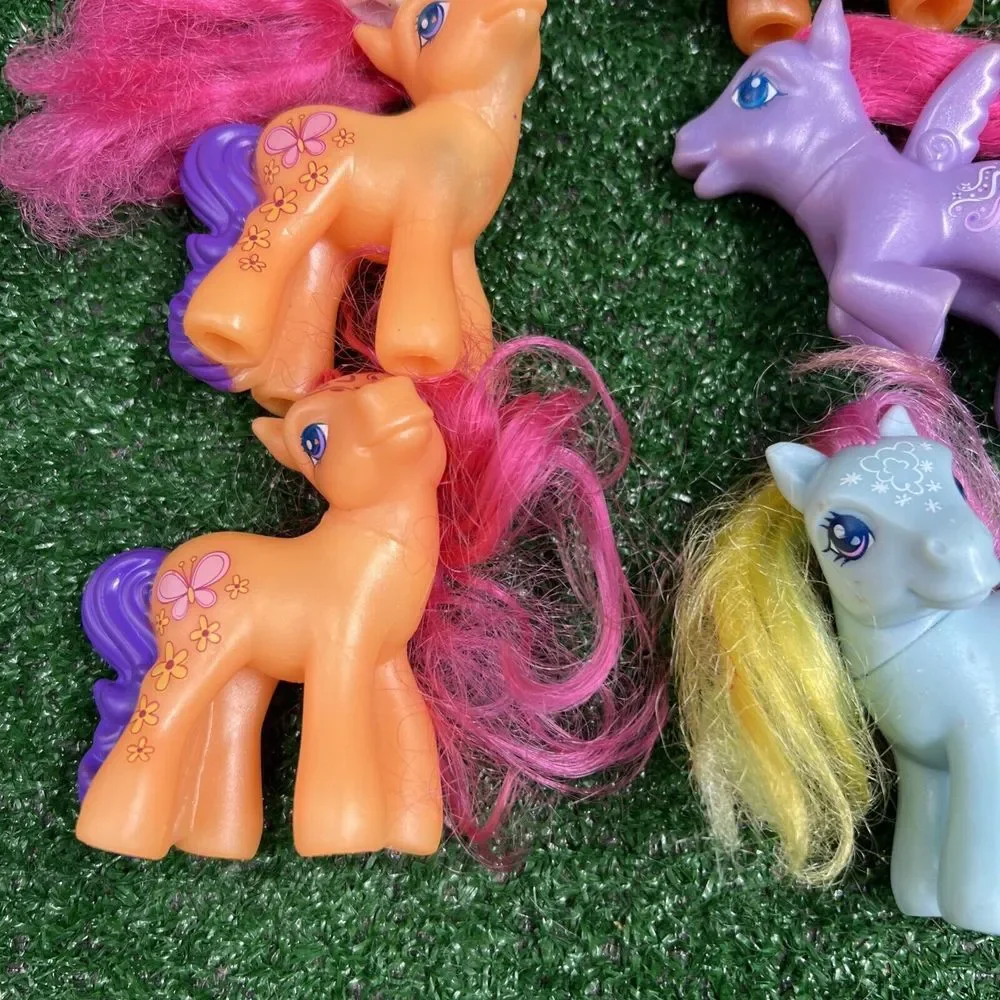 Lot Of 8 2005 My Little Pony McDonald's Toys Soft‎ Hair Plastic Tails